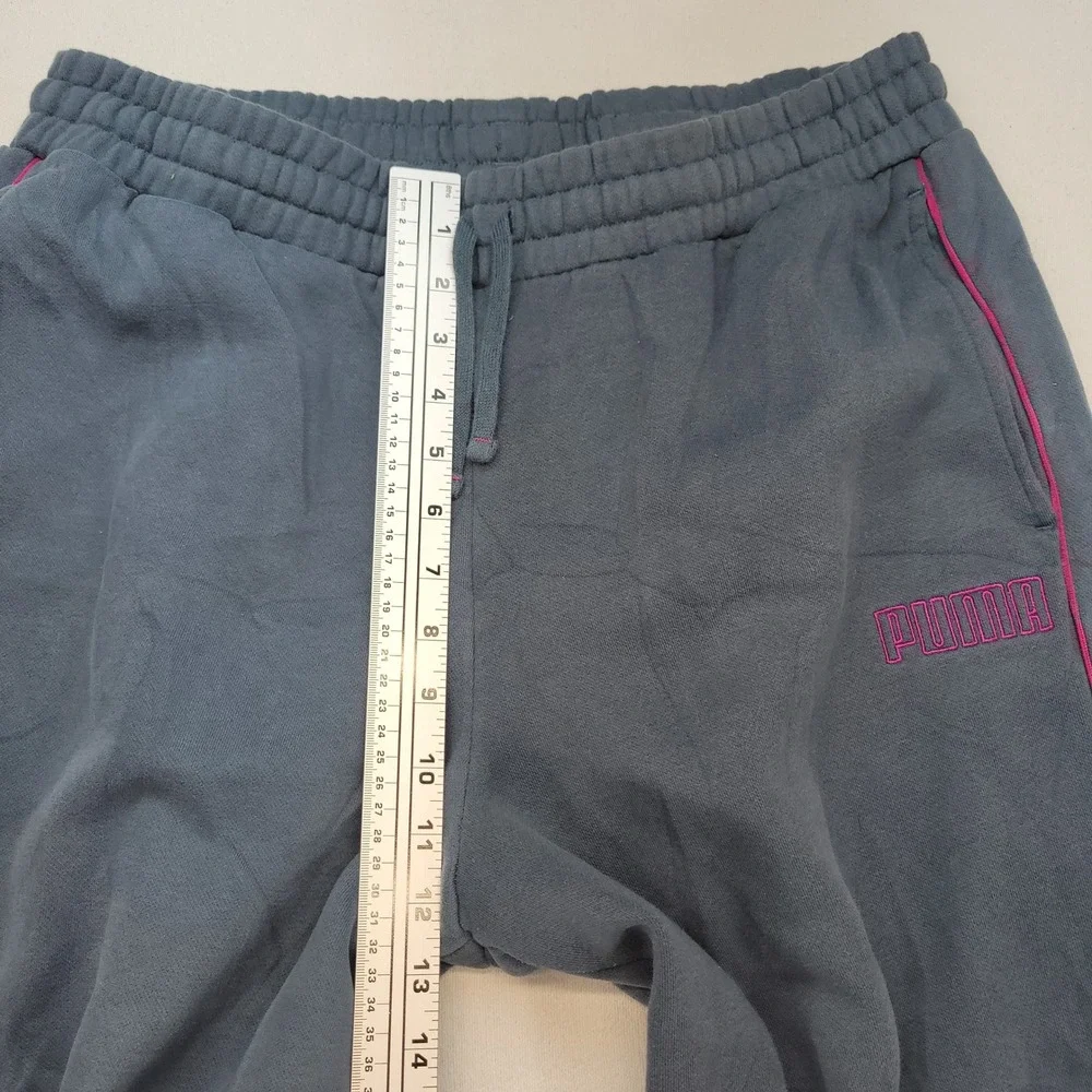 Puma Sweatpants Mens XL Blue Pink Piping Fleece Joggers 889263-02 Athletic